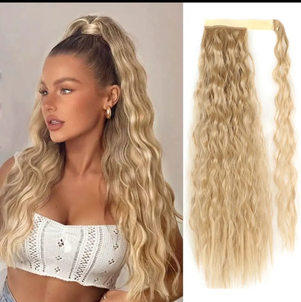 🍒Khaki 24" Wavy Ponytail